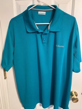Columbia Men's Polo Shirt - Teal Blue